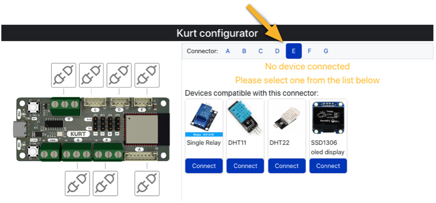 Kurt configurator step 1